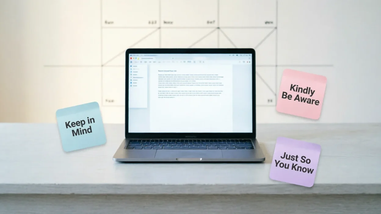 other ways to say please note