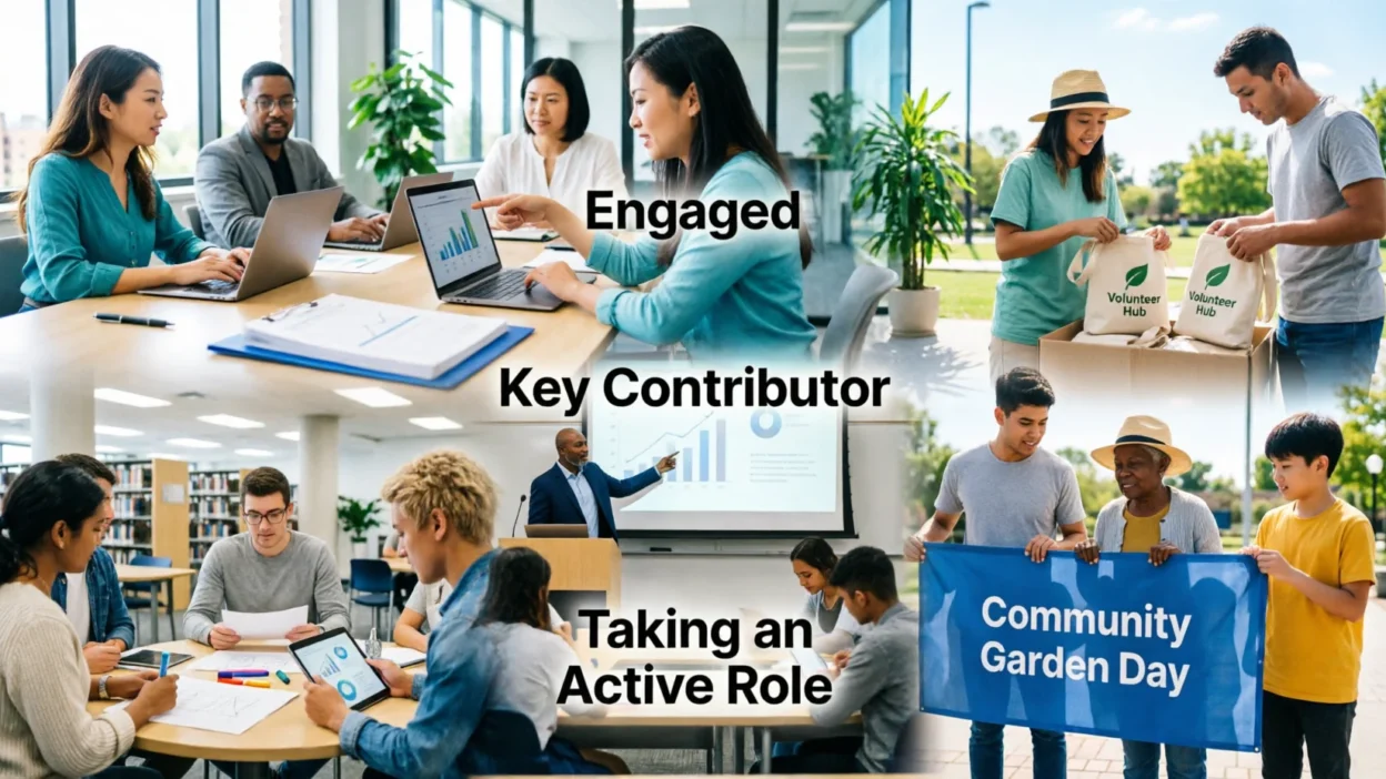 other ways to say actively involved