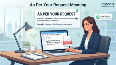 “As Per Your Request” Meaning